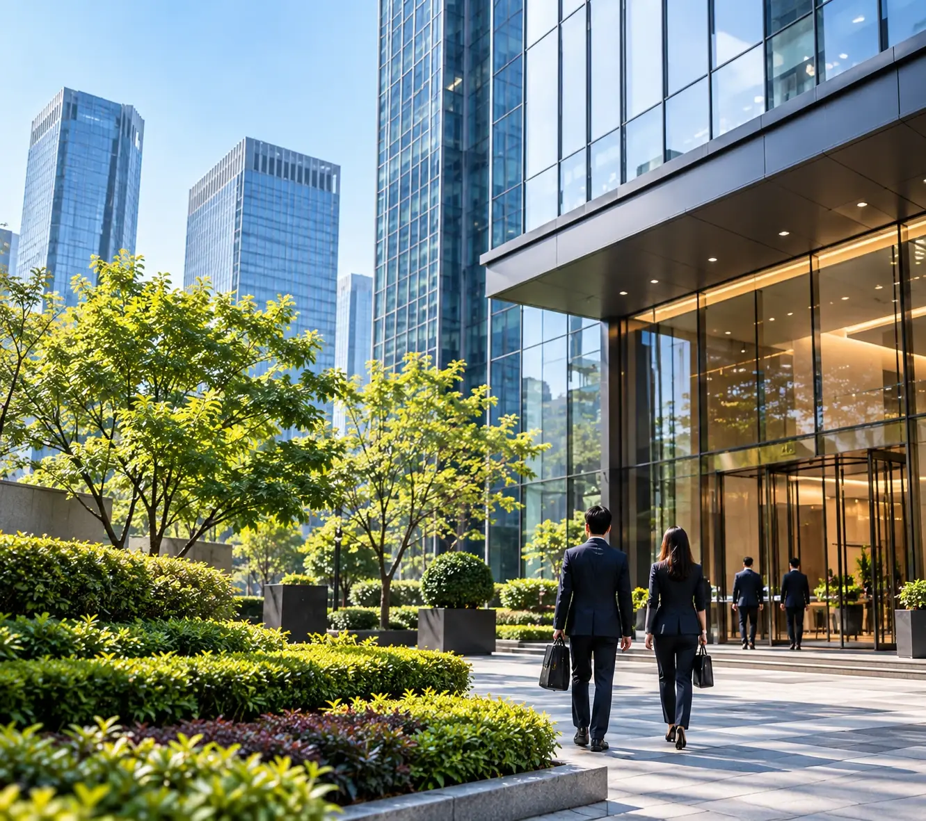 Office building entrance in Shanghai
