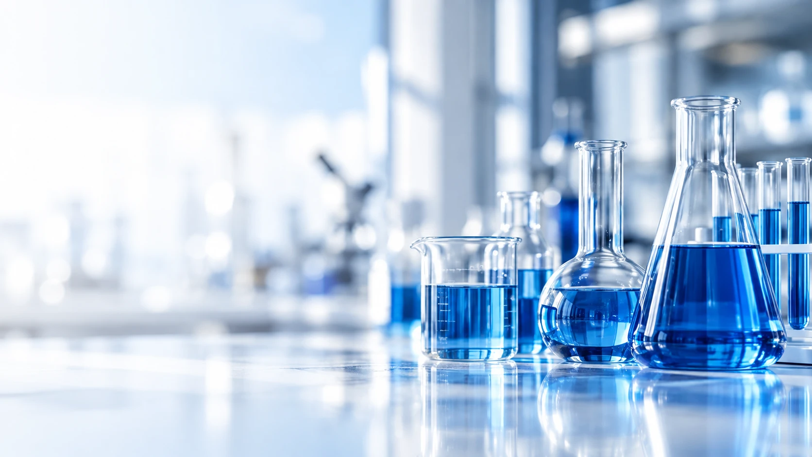 Laboratory glassware used for chemical compliance review