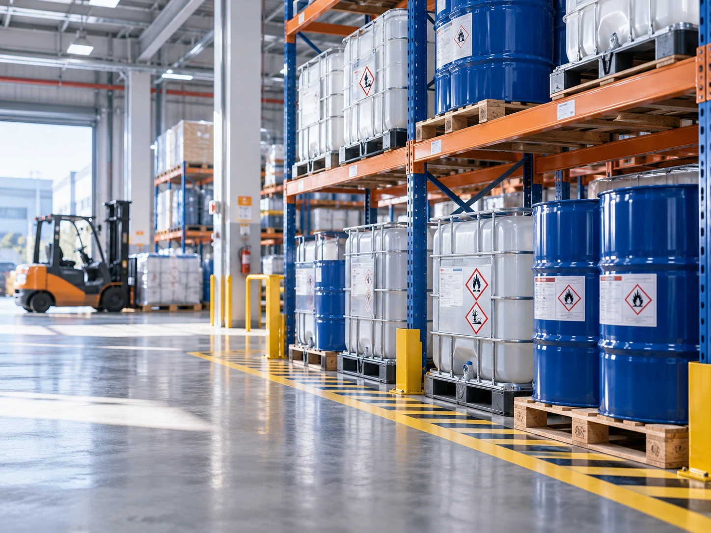 Industrial chemical warehouse and storage facility