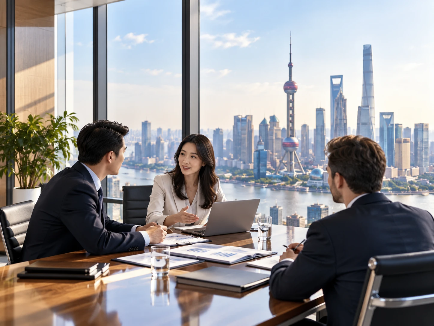 Advisory meeting reviewing company roles